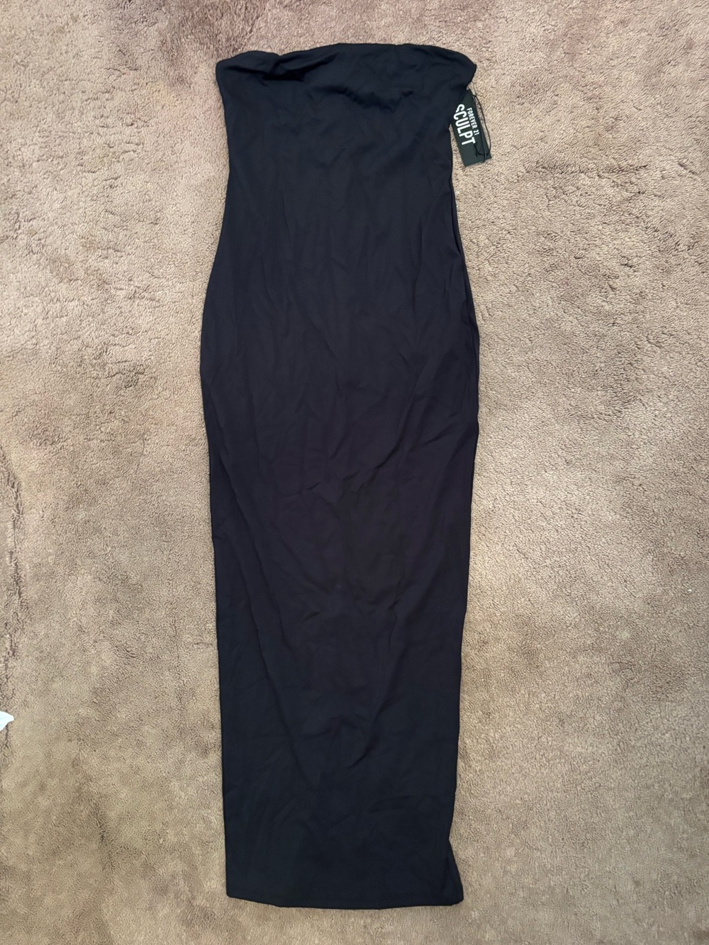 Forever 21 Black Strapless Midi Dress